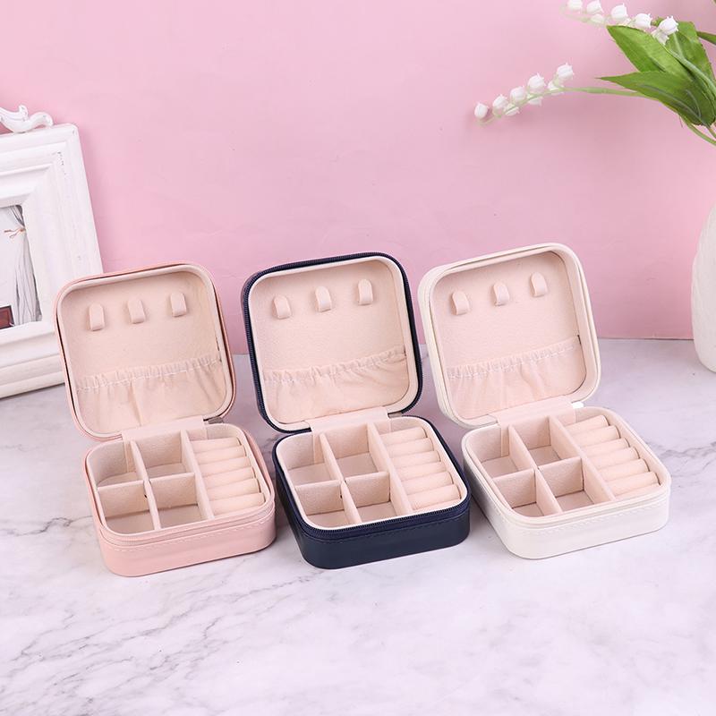 Candy Color Jewelry Organizer Display Storage Box Travel Earrings Necklace Ring Holder Jewelry Case Boxes