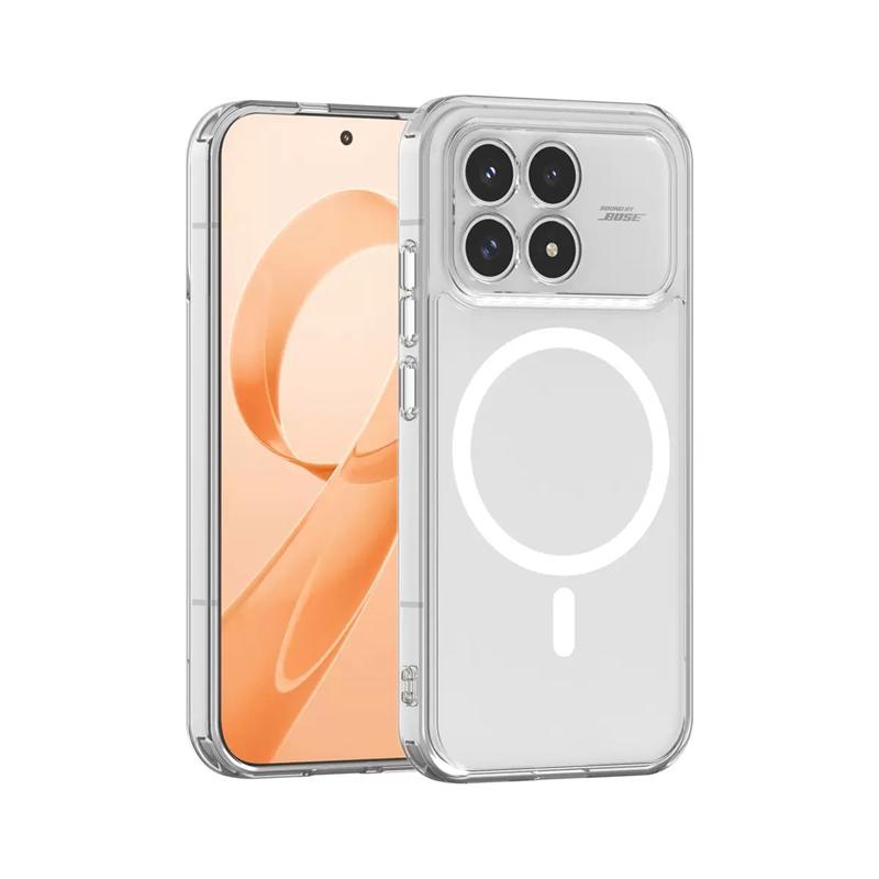 

Transparent Minimalist for MagSafe Case for Xiaomi Poco F8 Ultra F8 Pro Redmi K90 Pro Max K90 Magnetic Wireless Charging Protect Bumper Cover For Poco F8 Pro чистый