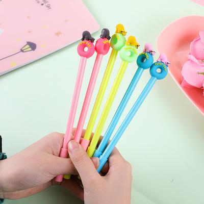 Volta às aulas 10 unidades caneta neutra criativa urso polar donut 0,5mm papelaria estudante caneta neutra escrita suave material de escritório