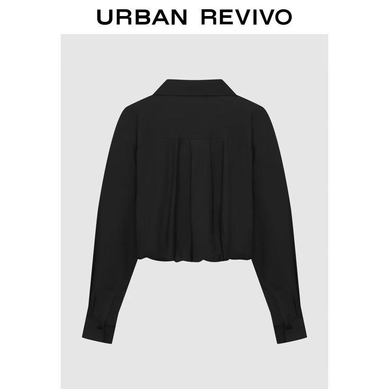 

UR 2025 Autumn Faux Two-piece Loose Short Cardigan Shirt S