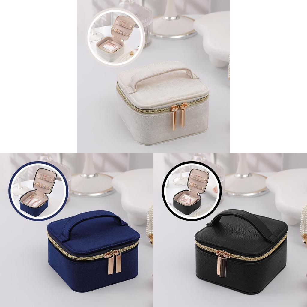 Minimalist Leather Jewelry Organizer With Multiple Compartments For Travel And Gift Giving