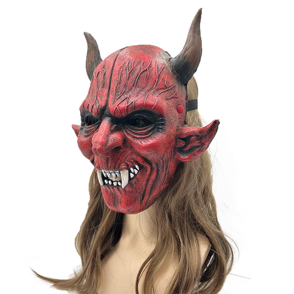 Halloween Red Devil Cosplay Mask for Carnival and Costume Parties