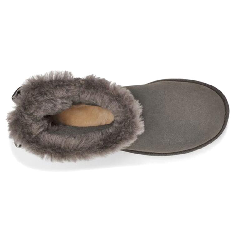 UGG Mini Bailey Bow Glimmer Charcoal Women's 1125795-CHRC