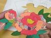 Takara Chirimen Handicraft Pressed Art and Suehiro Handmade Kit "Peony Decoration"