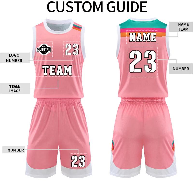 Conjunto de Camiseta y Pantalones Cortos de Baloncesto de Secado Rápido para Niños y Hombres Conjunto de Camisetas y Pantalones Cortos para Niños Ropa Deportiva Masculina Kit de Baloncesto sin Mangas Personalizado A069