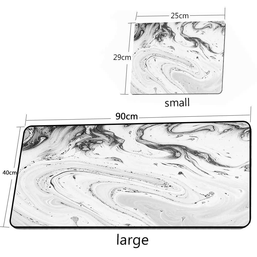 

Mairuige Black Mouse Pad Marble Liquid Computer Desk Decoration Playmat Office Accessories Laptop Gamer Keyboard Mat Moisepad 300X600X2MM