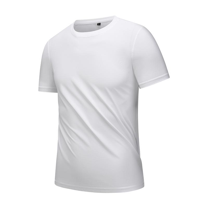 Men's Quick-Dry Ice Silk Breathable T-Shirt - Short Sleeve, Dynamic Pique Nylon for Running & Fitness