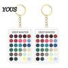 Wardrobe Color Matcher 2Pcs Palette Keychain Pendant, Clear Acrylic Season Analysis Swatches Matching Tool Keychain, Card, Gifts for Fashion
