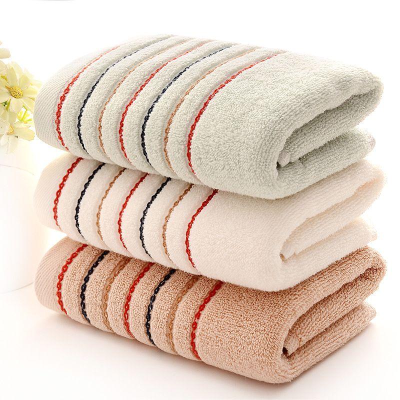Large Striped Cotton Towel Soft And Absorbent Bath And Shower Towel For Adults And Kids