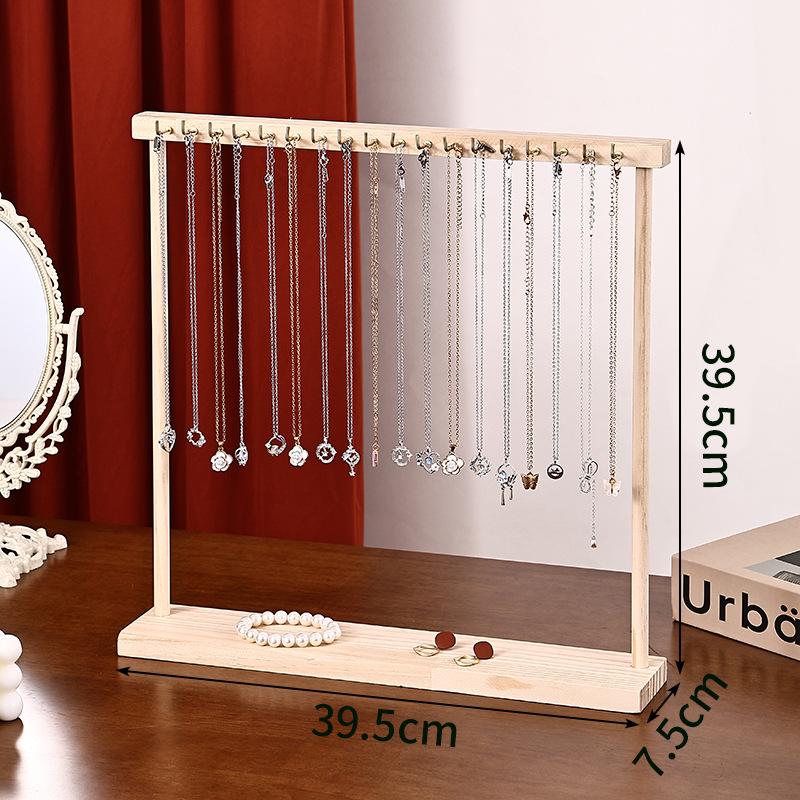 Fashionable Solid Wood Necklace & Pendant Display Stand