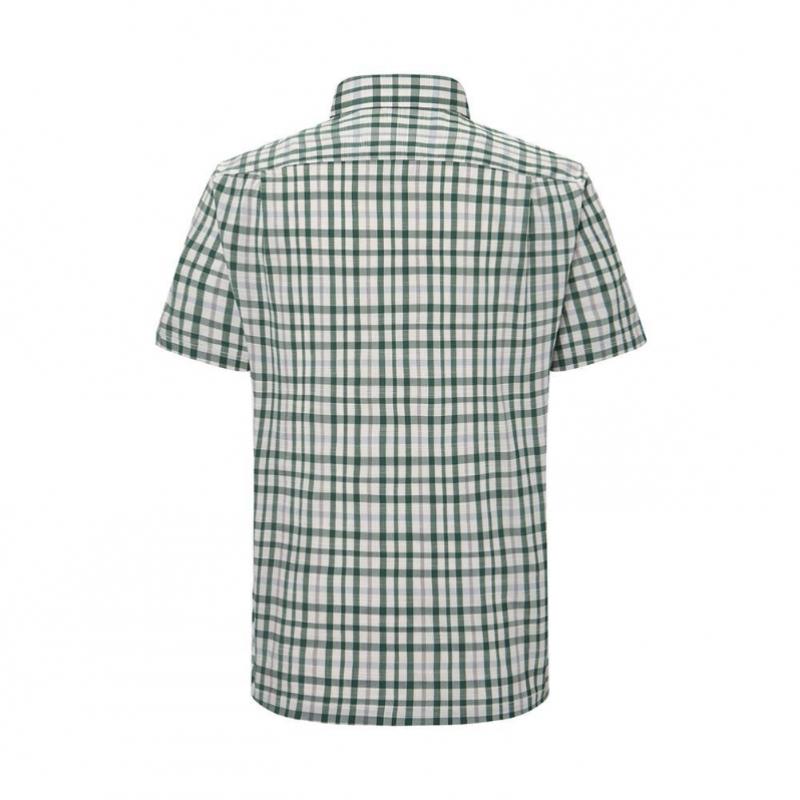 Daks 26ss Wool Blend House Check Summer Short Sleeve Regular Fit Casual Shirt D1