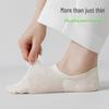 Women's Antibacterial Breathable Cotton Toe Socks - Low-Cut Invisible Boat Style