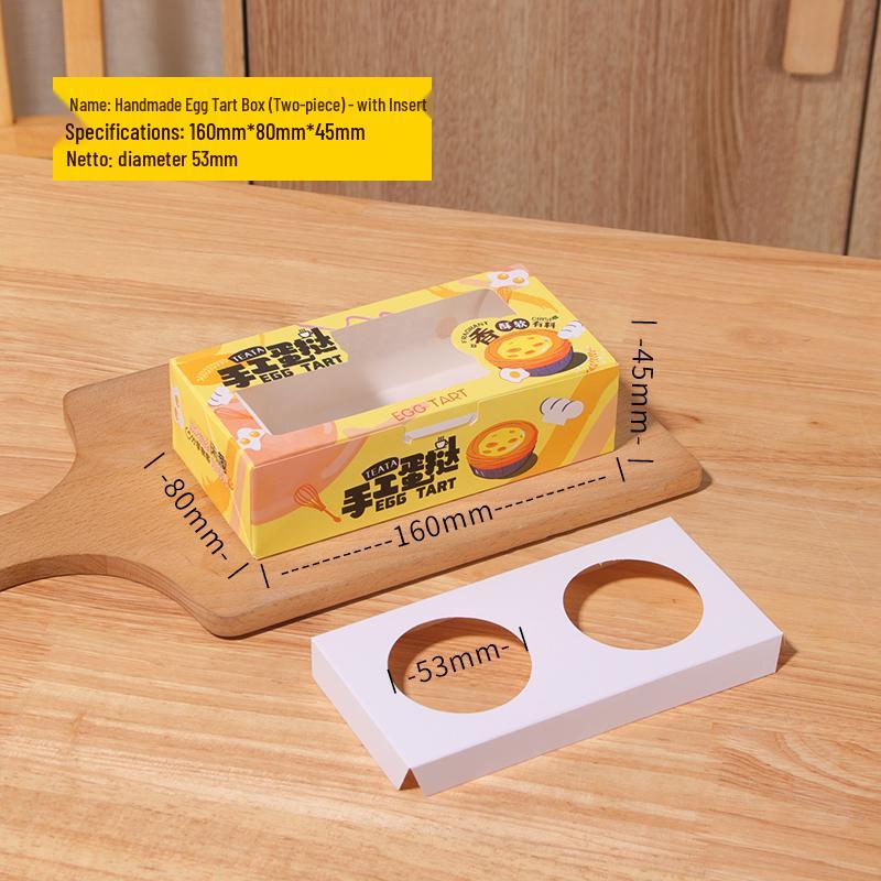 Disposable Portuguese Egg Tart Boxes (2, 4, or 6 Pieces) for Homemade Desserts & Takeaway