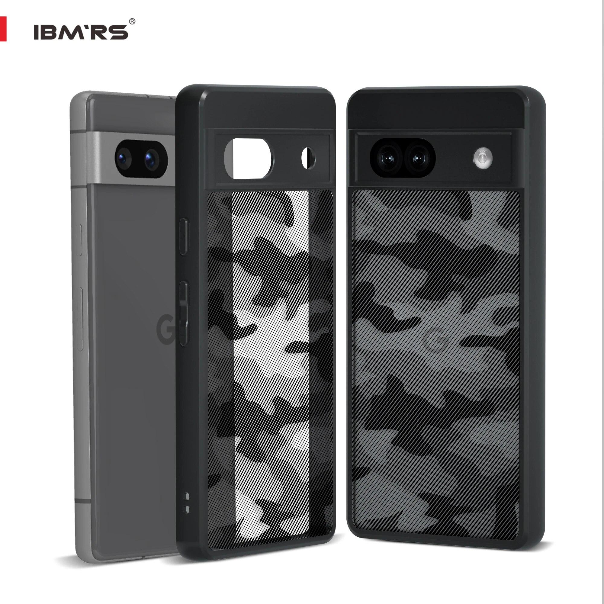 

(В комплекте ремешок на запястье)Чехол IBMRS для Google Pixel 7a, камуфляжный ПК, твердая задняя часть, мягкие края, подушка безопасности, ударопрочный, прозрачный матовый чехол для телефона for phone series(6.1 )