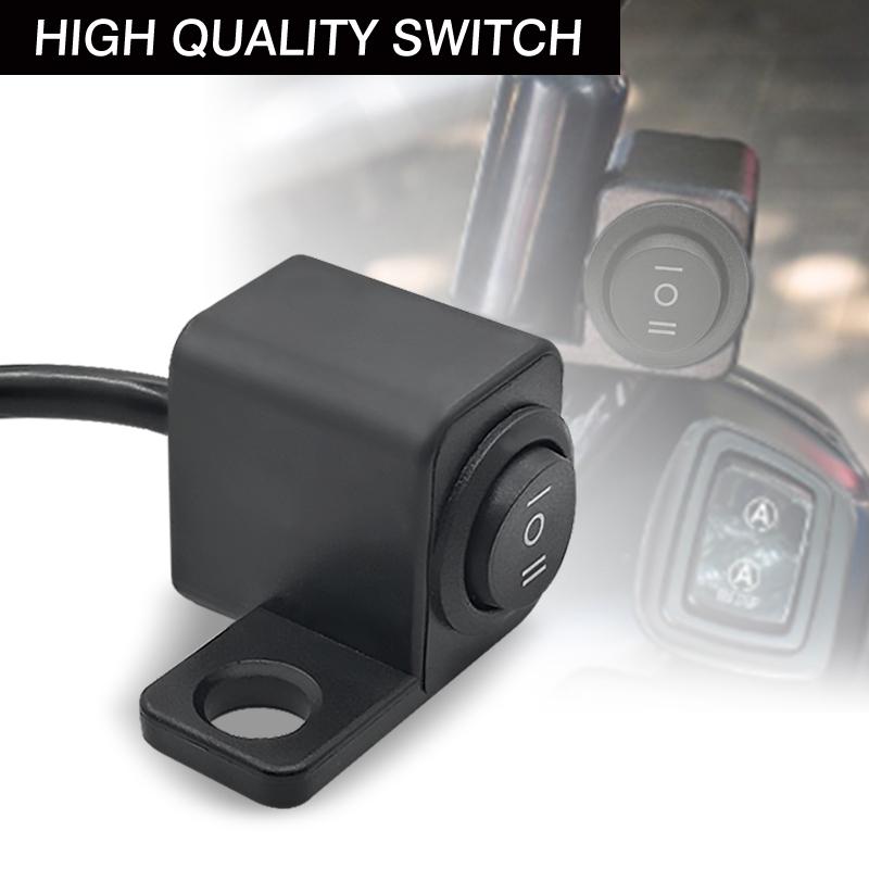 On-Off-On Switch (3 Step) Waterproof Side Mirror Mount Heavy Duty Universal Spotlight Switch For All Models 12V Led Light Switch