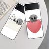 Cute Cartoon K-Kkamang Phone Case For Samsung Z Flip 7 6 5G Galaxy Z Flip 5 4 3 Black Hard Cell Cover Luxury PC Shell Coque