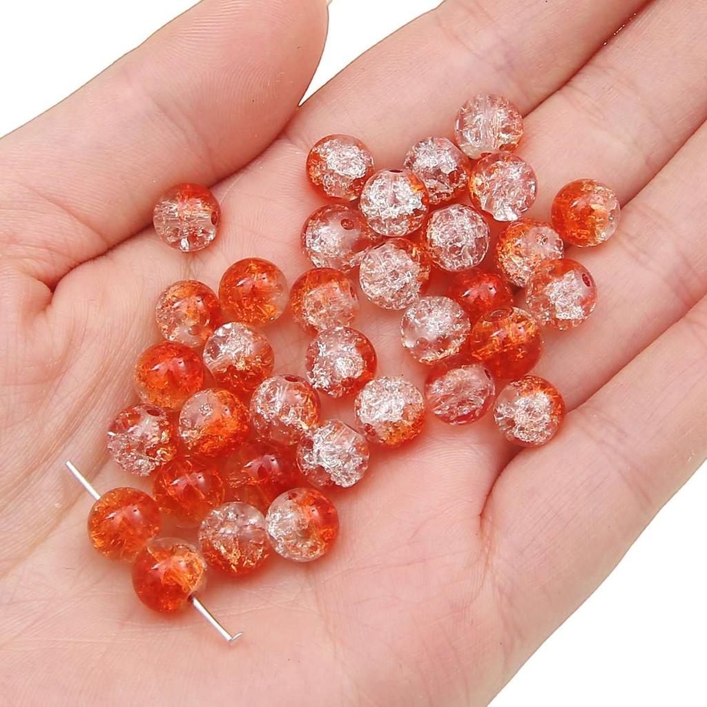 8-14mm Whtie and Random Mixed Crackle Acrylic Beads Spacer Ball Beads for DIY Bracelet Fashion