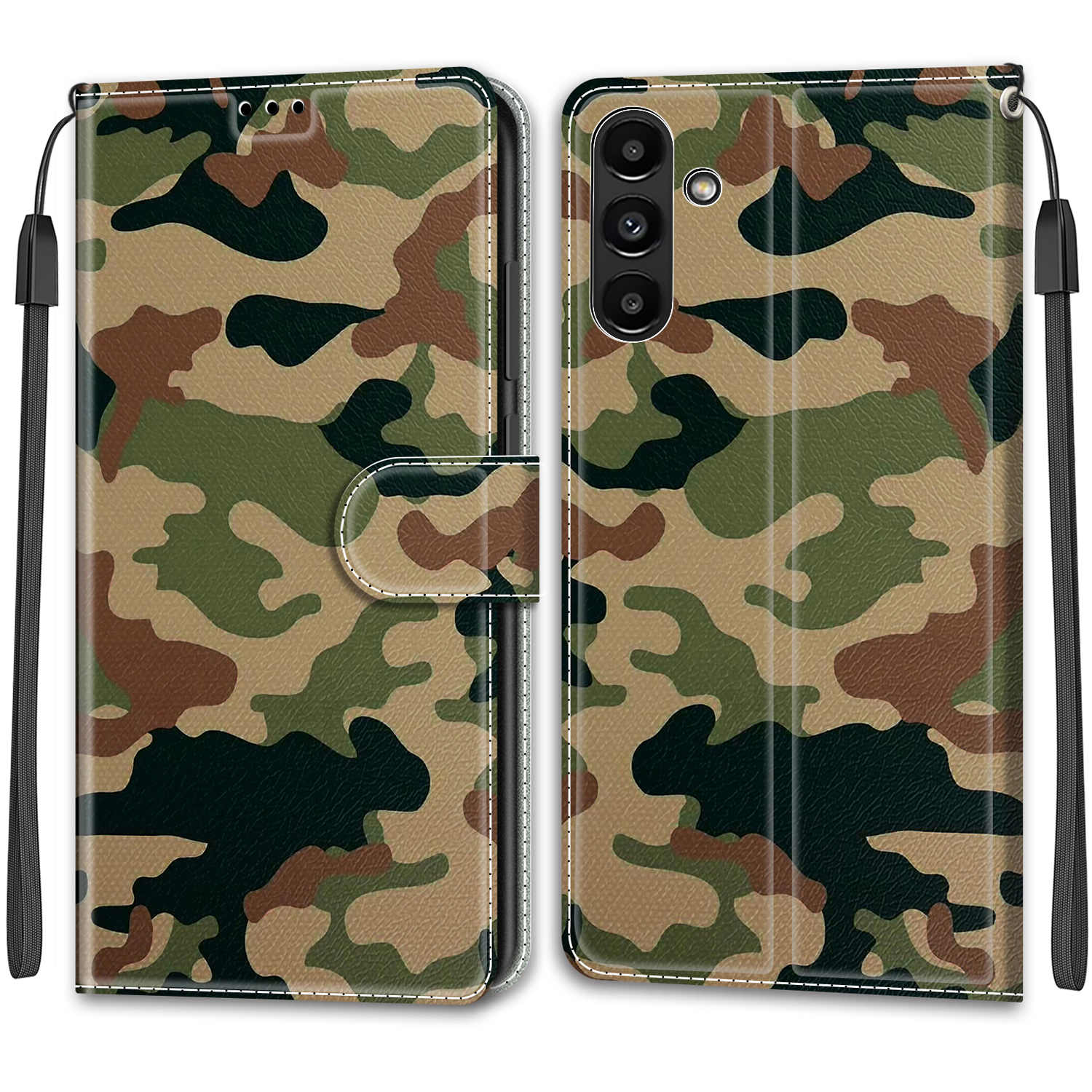 

Роскошный окрашенный кожаный чехол-кошелек в стиле книги, защитный чехол для Samsung Galaxy A36 A26 A16 A55 A35 A25 A24 A15 A05 A54 A14 A04S Samsung A51 A71 A40 Samsung Galaxy A21S