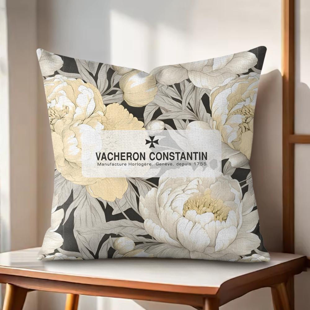 

Fashion VVacherons CConstantin Cushion Cover Natural Linen Organic Fabric DoubleSided Printing Couch Pillow Covers Home Decor 30x30cm