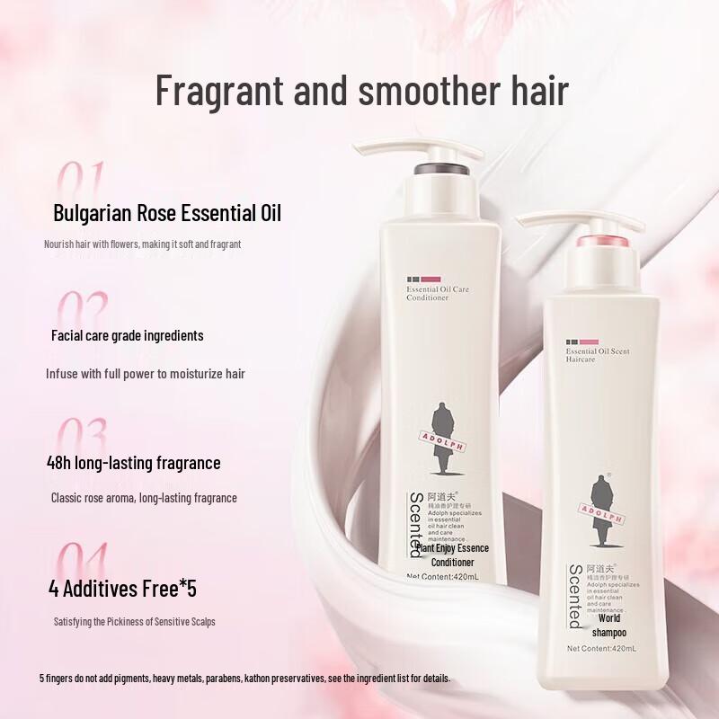ADOLPH Silky Smooth Shampoo, Conditioner & Shower Gel Set