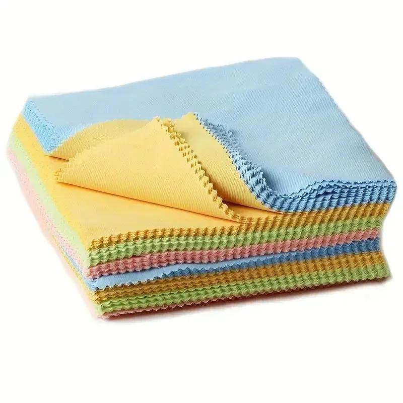 10-100pcs Soft Chamois Glasses Cleaner Eyeglasses Microfiber Clean Cloth For Lens Clothes Phone Screen Cleaning Wipes Cleaner