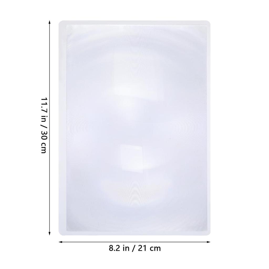 EXCEART Full Page Magnifying Sheet Reading PC Screen Map Magnifier For People with Poor Eyesight A4 300mm x 3x Portable 1 Sheet Set - Magnifier,