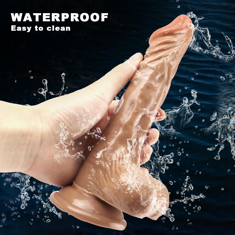 Brauner superweicher großer Dildo für Lesben, realistischer kleiner gefälschter Penis, Analplug, Sexspielzeug für Erwachsene, Dragon Dildo Shop