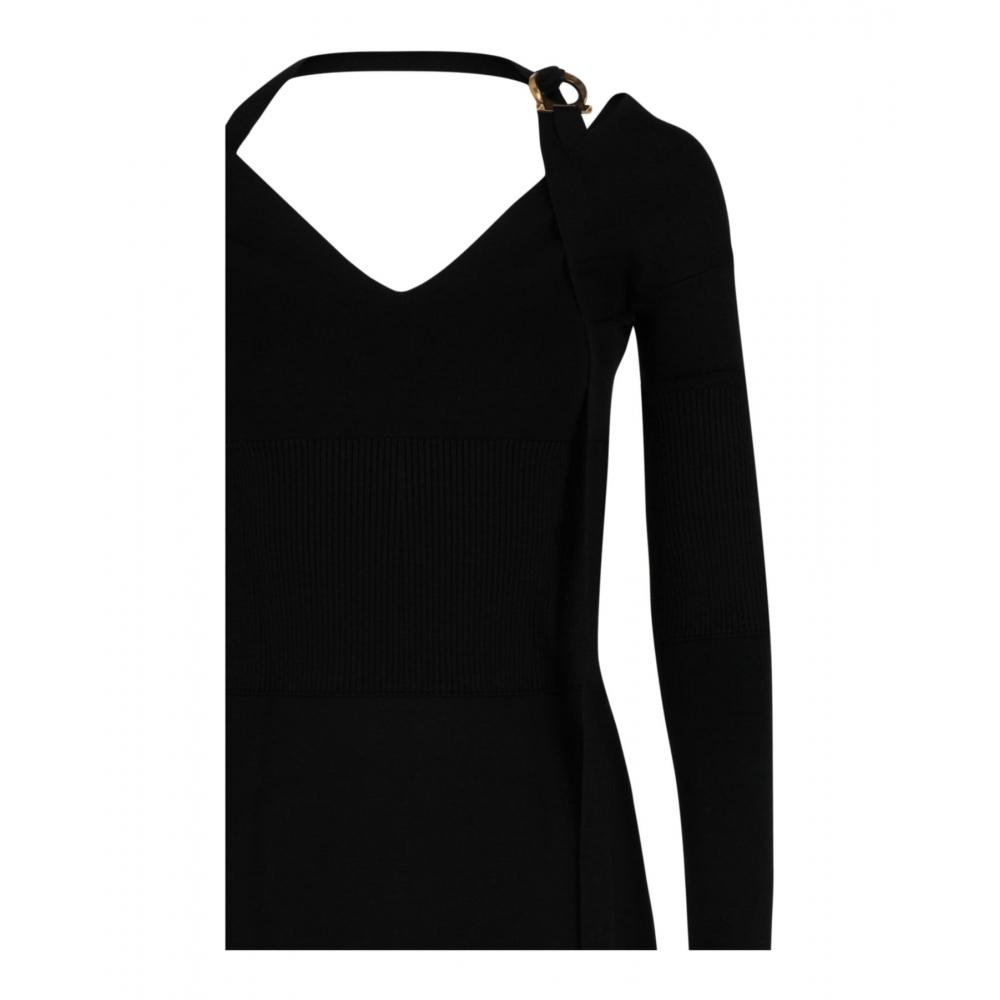 Salvatore Ferragamo Halter Strap Dress Black