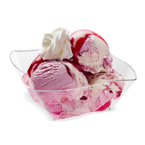 SEWACC 48 Disposable Plastic Dessert Cups for Ice Cream and Pudding