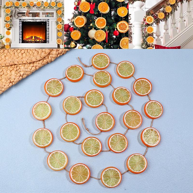 

Креативная имитация сушеного апельсина, рождественская гирлянда для каминной полки, входной двери, стены дома, дверного проема, окна, декора для рождественской елки one size