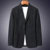 Blazer Men Fashion Business Solid Color Slim Fit Casual Work Cotton Korean Coat for Men Middle-aged Plus Size Loose Blazer