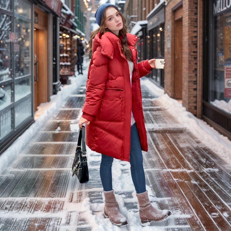 GMXIA Damen Vintage Casual Einfarbig Druck Herbst Winter Langarm Kapuzenjacken & Mäntel