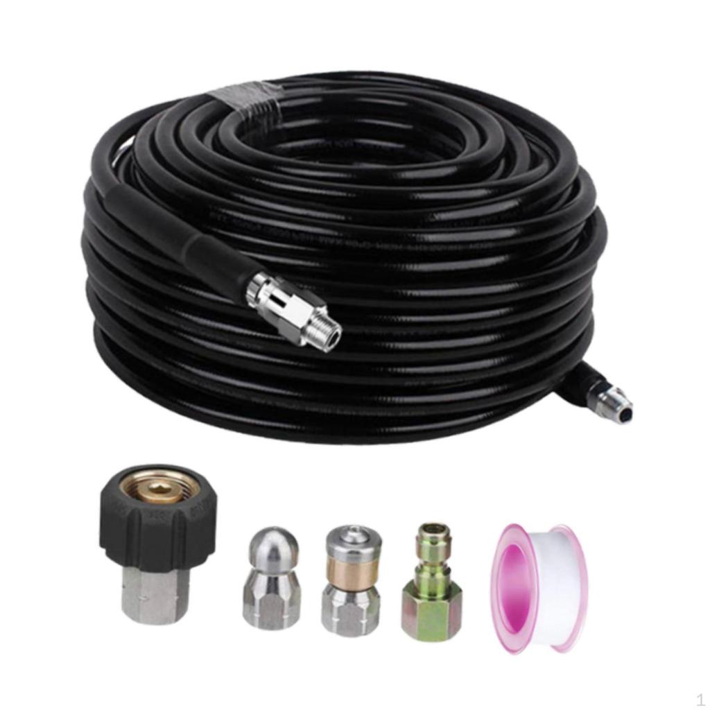 Drain Cleaning Kit for Pressure Washers, Hose, Garden Accessory, Flexible,