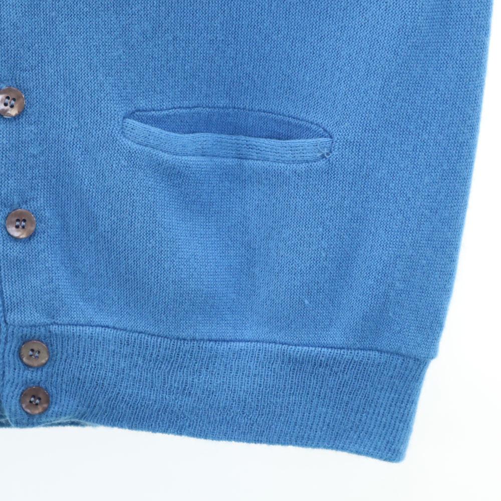 Sears 70s Kingsroad Vintage Long sleeve knit cardigan M Blue KINGS ROAD Men's Used