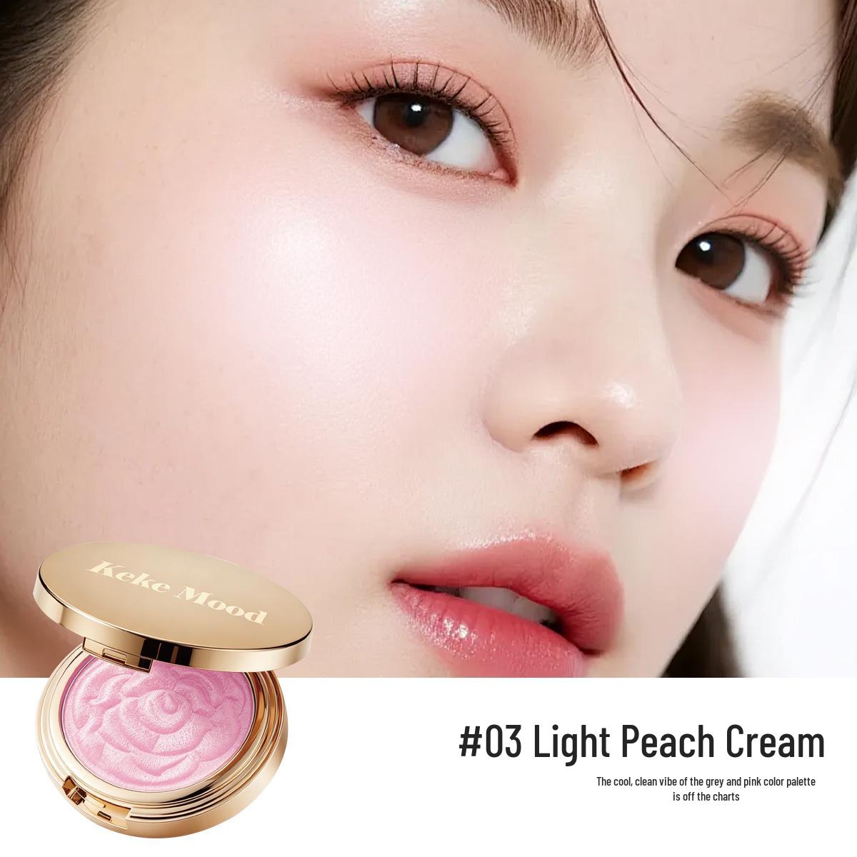 Хайлайтер-румяна KekeMood Radiant Beauty - Мелкое сияние, Мягкий контур, Стойкие, Не выцветающие