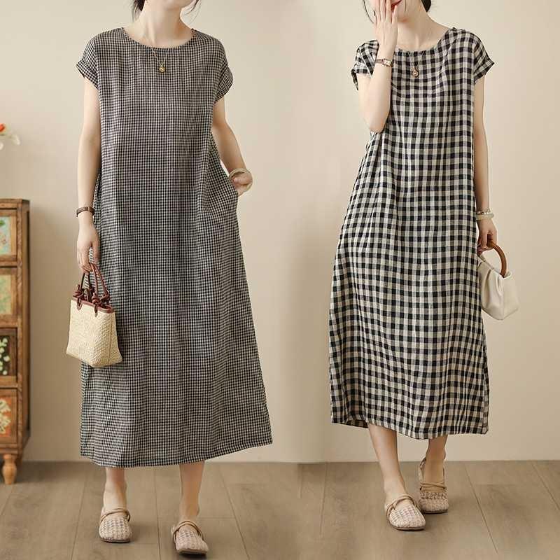 

Women s Raw Edge Cotton Dress M