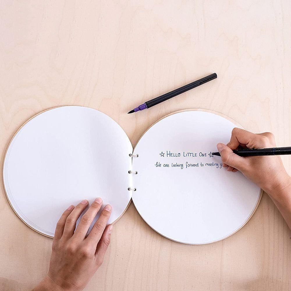 Baptist Party Birthday Message Book Wooden Cover Growth Memo Book Expectant Mothers