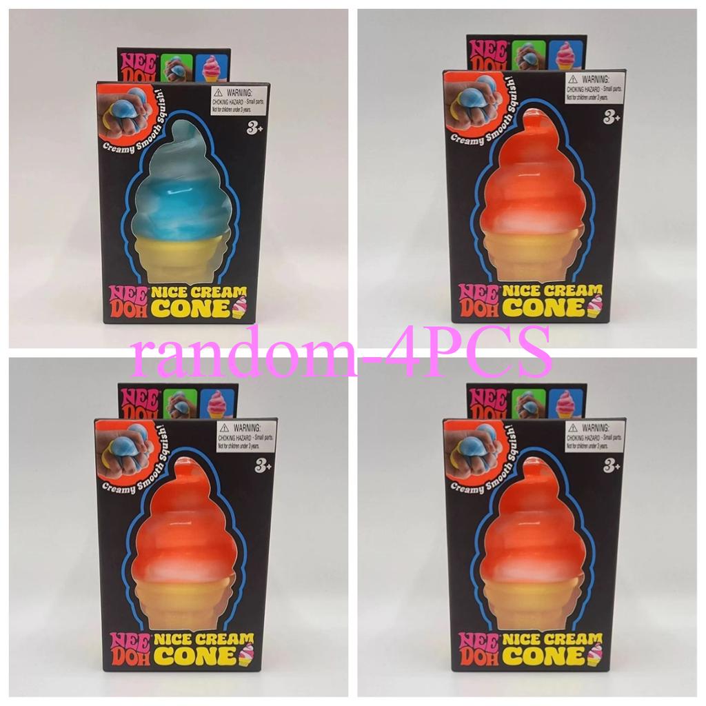 Creamy Squishy Ice Cream Cone Fidget Toys Playsets Soft Slow Rising Stress Reliever for Family Play Sensory Training Birthday Present