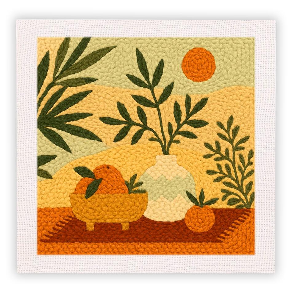 

GATYZTORY 25*25cm Punch Needle Embroidery Kits for Beginner Fruit EDIY Crafts with Yarns for Adults Embroidery Punch Needle Kit 25X25cm бордовый