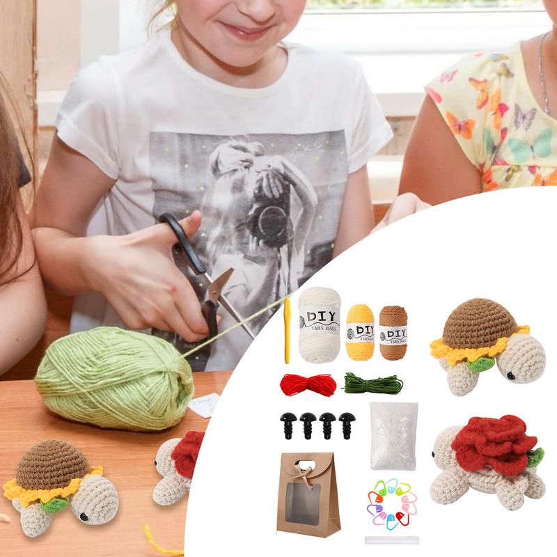 Beginners Crochet Animal Kit Video Tutorial Turtle Crochet Kit Crochet Animals Crochet Turtle Animal Crochet Kit For
