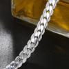 Unisex Bracelet Silver Color Polished Electroplated Lightweight Alloy Wrist Jewelry Anniversary Birthday Gift