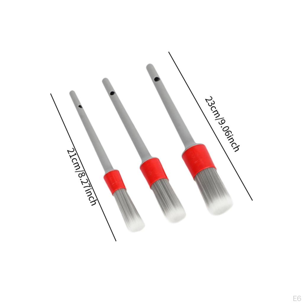 3 Pieces Car Detailing Brush Wash Tire Multi Purpose Cleaning Tool Auto