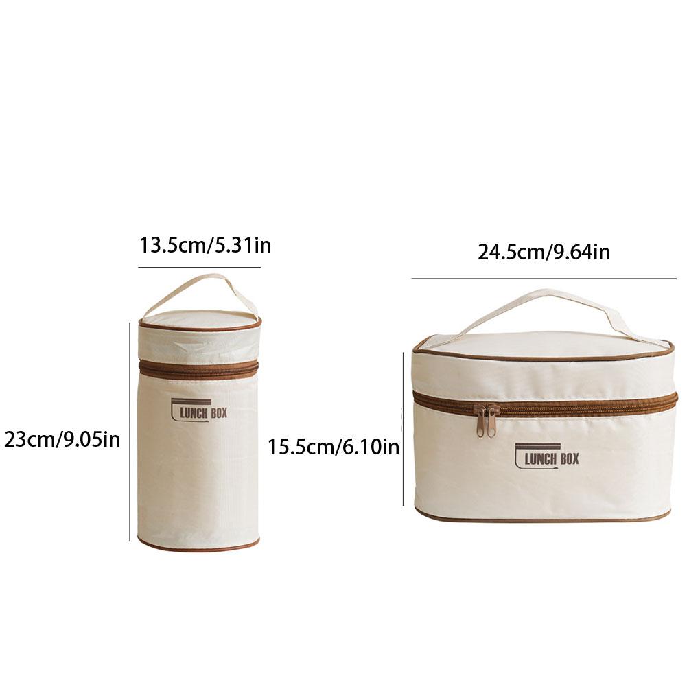 Double-layer Portable Lunch Box With Lid 304 Stainless Steel Inner Liner Insulated Lunch Box