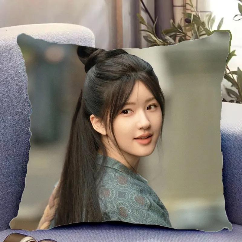 Zhao Lusi Liu Yuning Poster Double-side Printing Pillowcase TV The Story of Pearl Girl Drama Stills Home Decor Cushion Cover
