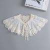 New Fake Victorian Stand Up Collar White Black Lace Collars Detachable For Women Blouse Lapel Shirt False Collar Woman