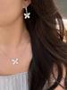 925 Silver Micro-Paved Diamond Butterfly Necklace - Elegant High-End Pendant for Women