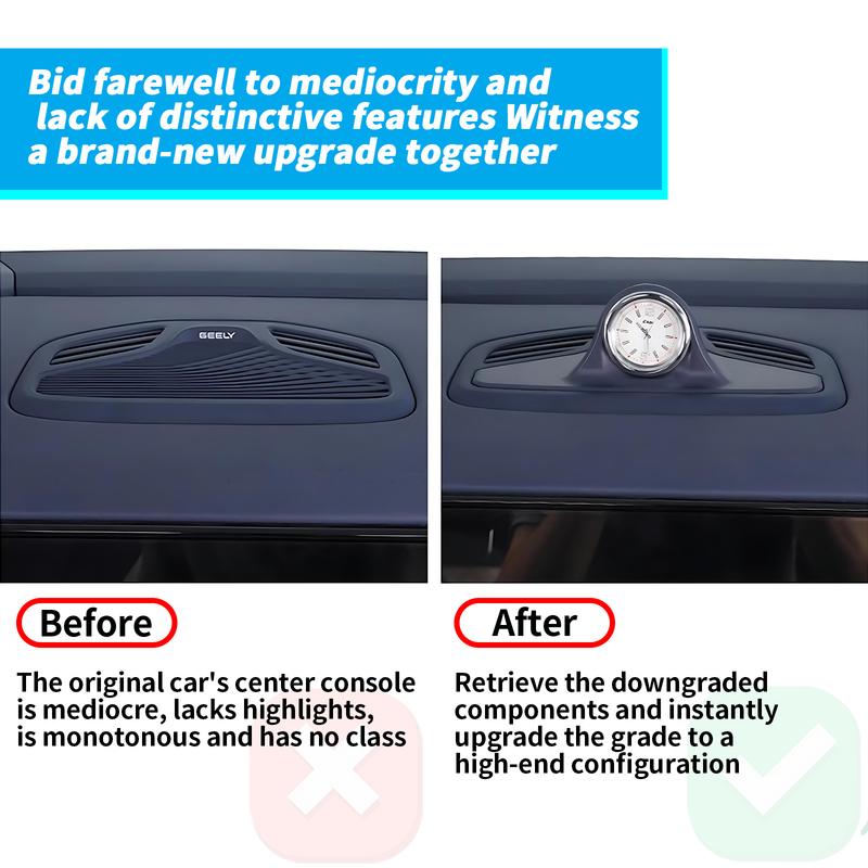 for Geely Monjaro KX11   2024 Accessories Dashboard Clock Center Console  Electronic Quartz Clock