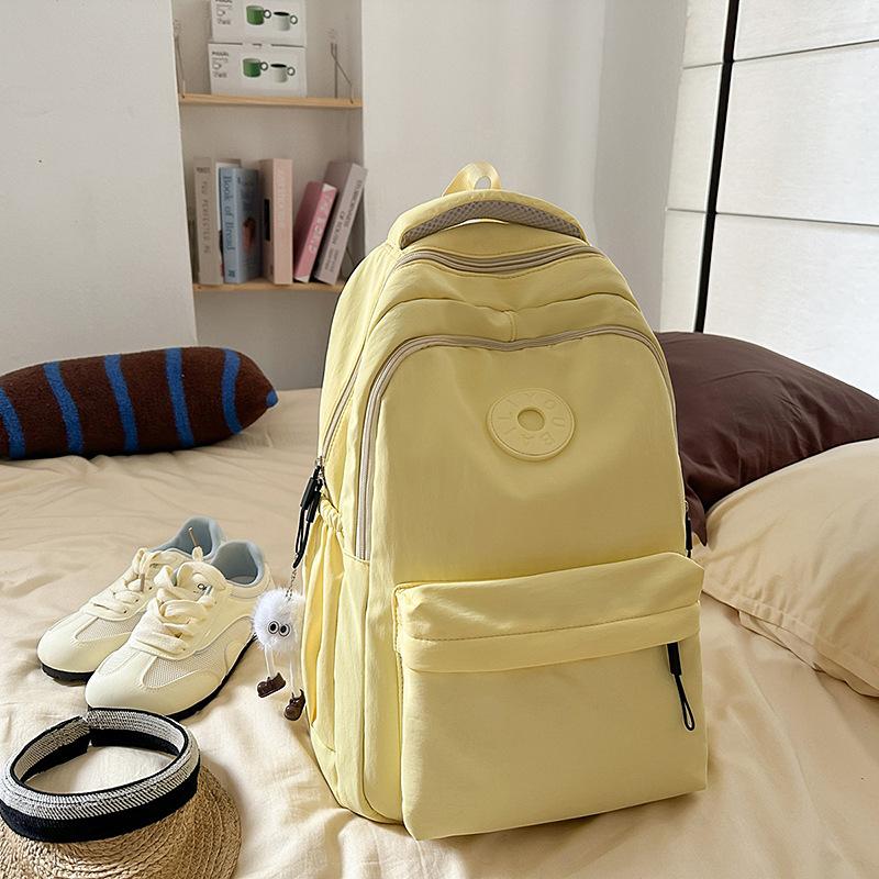 School bag new Harajuku fresh and sweet candy-colored backpack junior high school students lightweight large-capacity backpack