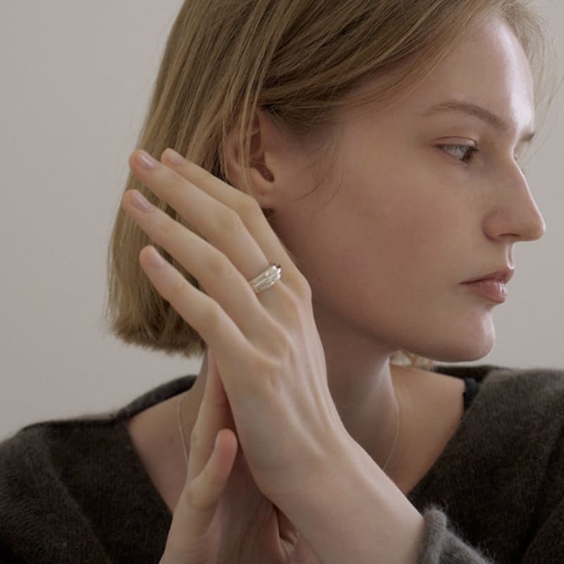 Ovbeige [VEI] srebro 925 PIERŚCIEŃ OBJĘTOŚCIOWY