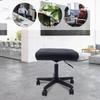 Adjustable Rolling Foot Rest for Office Under Desk Ergonomic Leg Support Stool PU Leather 360 Rotating Wheels